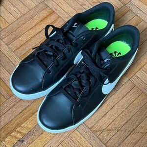 Black Nike Sneakers with White swoosh